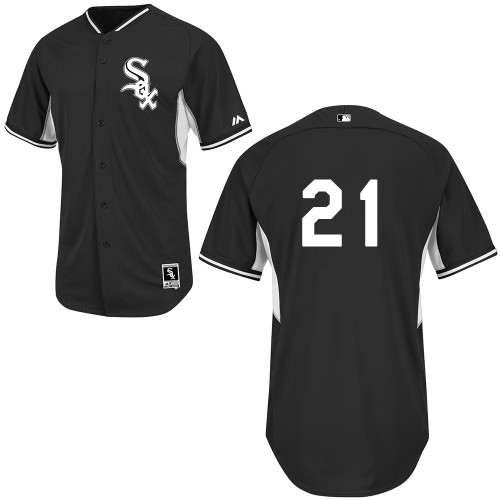 Tyler Flowers #21 MLB Jersey-Chicago White Sox Men's Authentic 2014 Black Cool Base BP Baseball Jersey